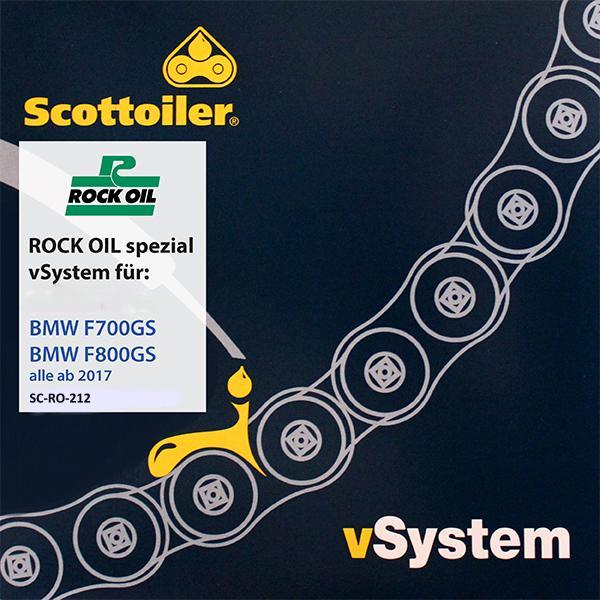 Kettenschmiersystem Scottoiler vSystem, für BMW F700GS / F800GS, ab 2017