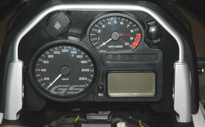 Cockpitblende 2 *Tachoeinheit* mit Bordnetz- und ZA-Steckdose BMW R1200GS (2008-2012)/R1200GS Adventure (2008-2013)