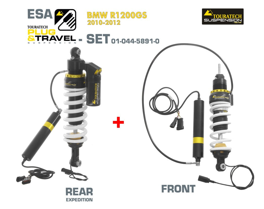 Touratech Suspension Plug & Travel-ESA Expedition SET für BMW R1200GS Model 2010-2012
