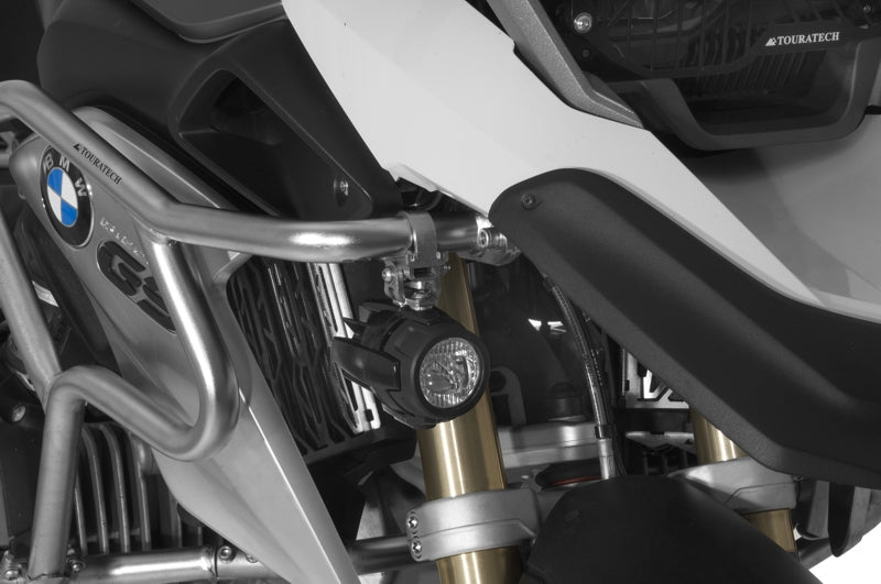 Adaptersatz für original BMW LED Zusatzscheinwerfer auf Sturzbügelerweiterung (045-5161, 045-5163, 045-5168) für BMW R1200GS (LC) und (037-5161, 037-5163) für BMW R1250GS