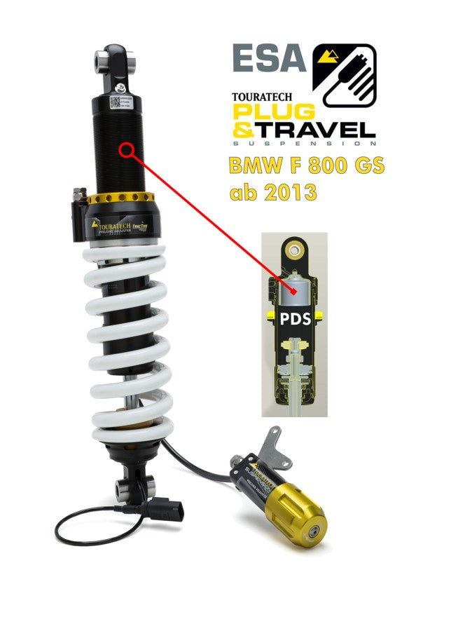 Touratech Suspension Federbein für BMW F800 GS ab 2013 Typ: Plug & Travel für BMW ESA