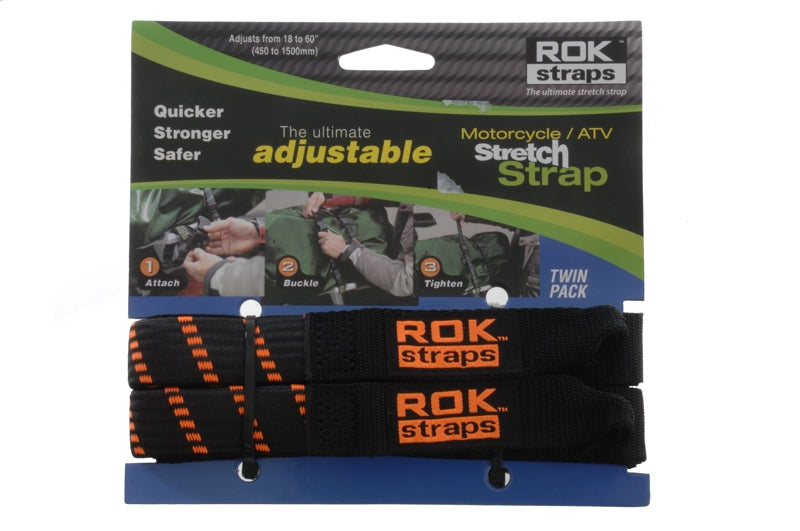 Rokstraps Strap It™ Motorbike Adjustable *schwarz-orange*45-150 cm 2 St. mit Schlaufen