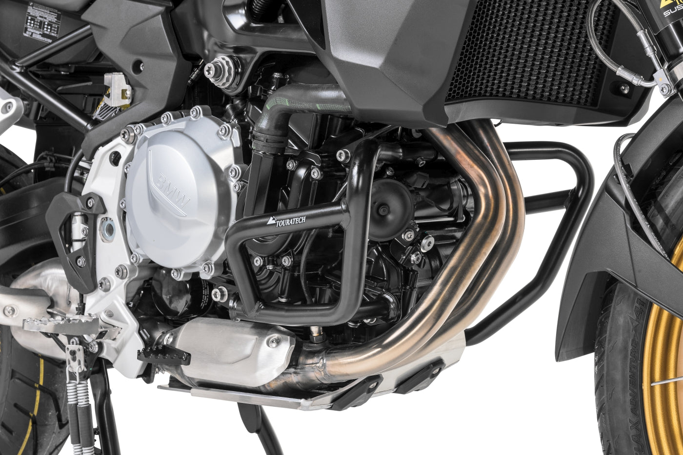 Motorsturzbügel Edelstahl schwarz, für BMW F850GS / F750GS
