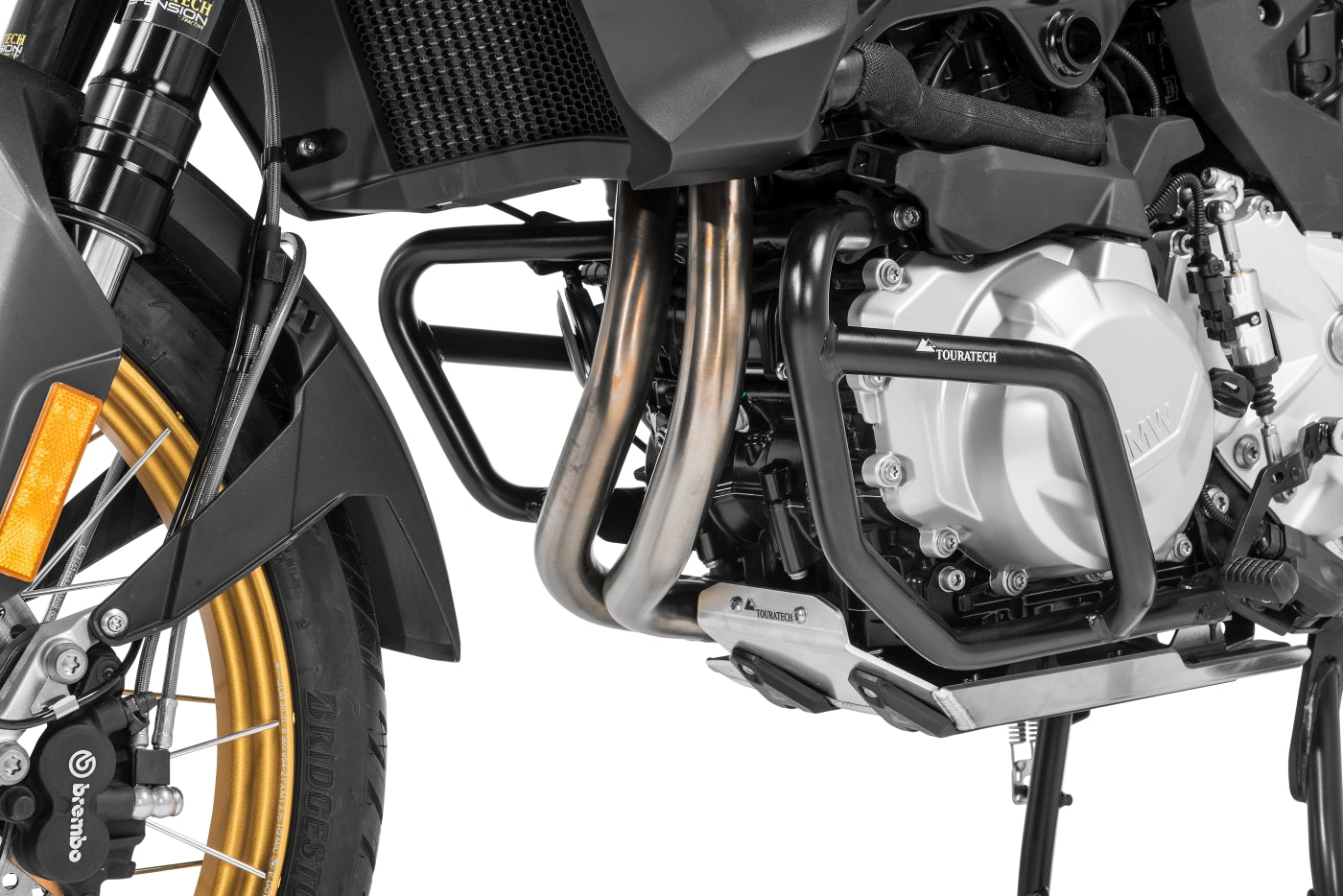 Motorsturzbügel Edelstahl schwarz, für BMW F850GS / F750GS