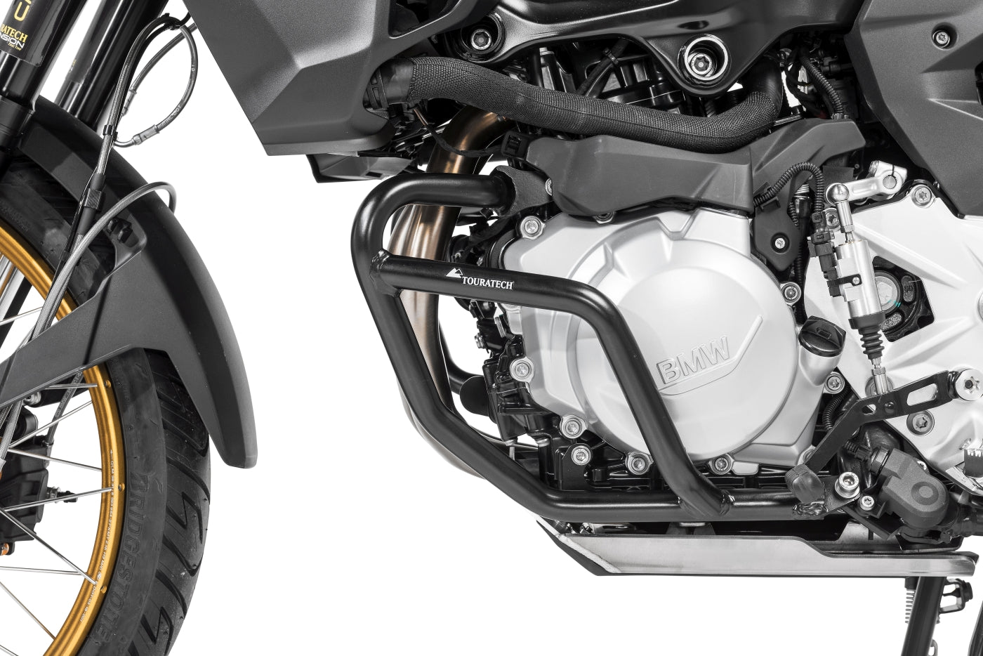 Motorsturzbügel Edelstahl schwarz, für BMW F850GS / F750GS