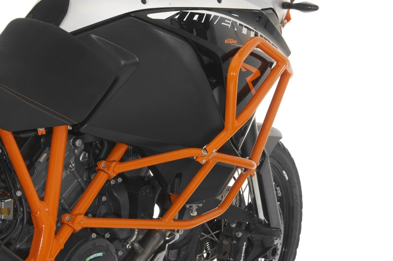 Sturzbügelerweiterung KTM 1050 Adventure/ 1090 Adventure/ 1190 Adventure/ 1190 Adventure R für original KTM-Sturzbügel, orange