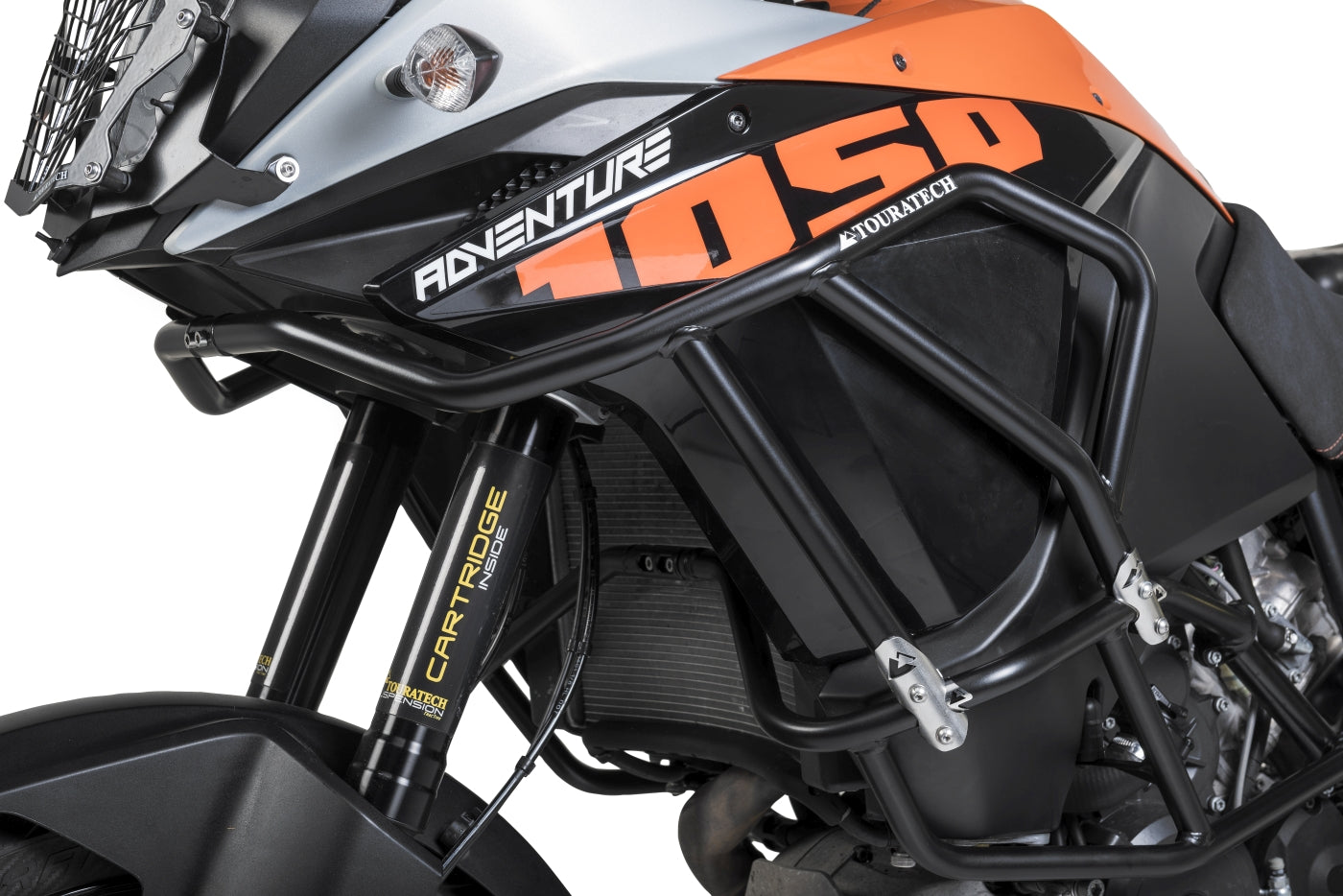Sturzbügelerweiterung KTM 1050 Adventure/ 1090 Adventure/ 1190 Adventure/ 1190 Adventure R für original KTM-Sturzbügel, schwarz