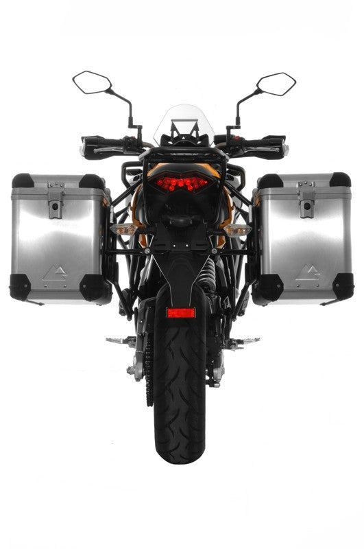 ZEGA Pro Koffersystem 45/45 Liter mit Stahlträger schwarz für Kawasaki Versys 650 (2010-2014)