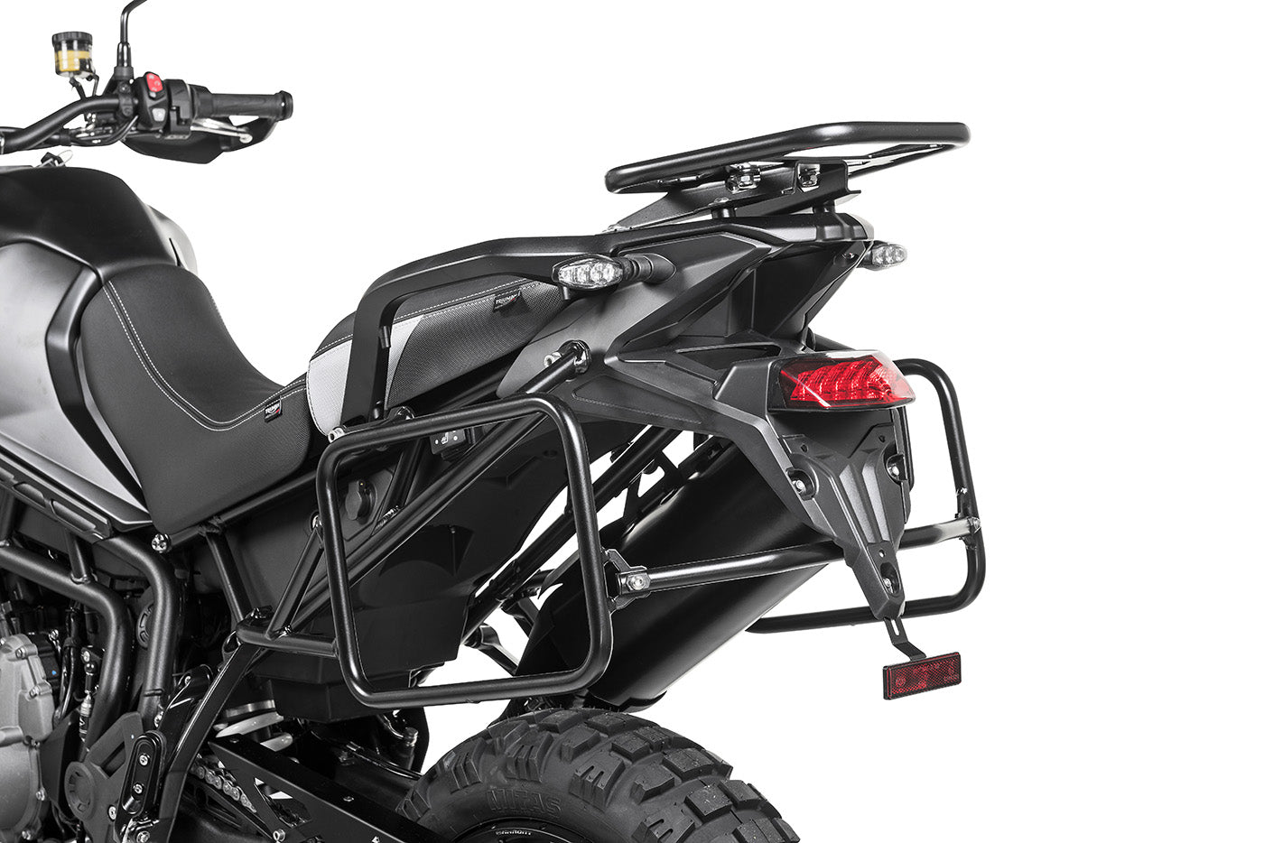 Kofferträger Edelstahl schwarz für Triumph Tiger 900