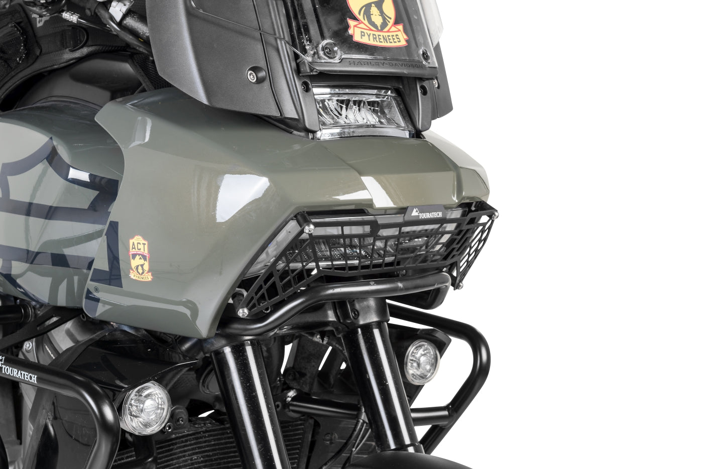 Scheinwerferschutz schwarz eloxiert, mit Schnellverschluss für Harley-Davidson RA1250 Pan America *OFFROAD USE ONLY*