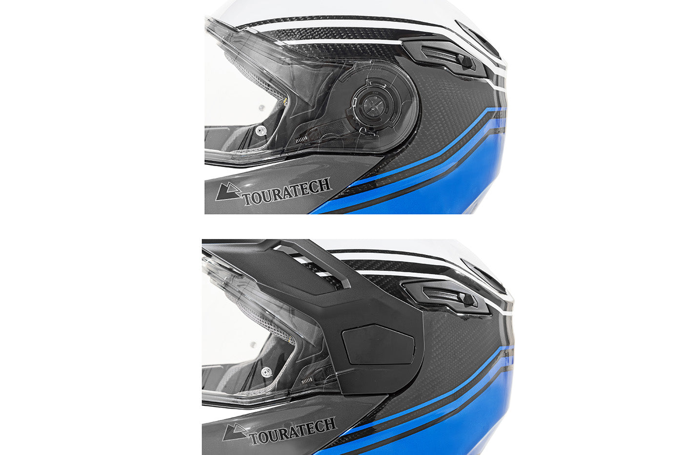 Umbau-Kit für Touratech Aventuro Traveller Visier, klar inkl. Schrauben