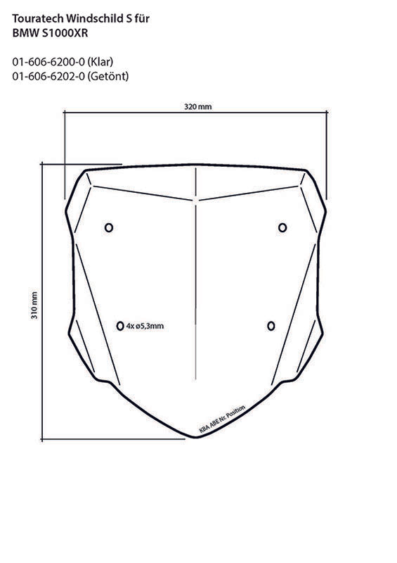 Windschild, S, transparent, für BMW S1000XR (-2020)
