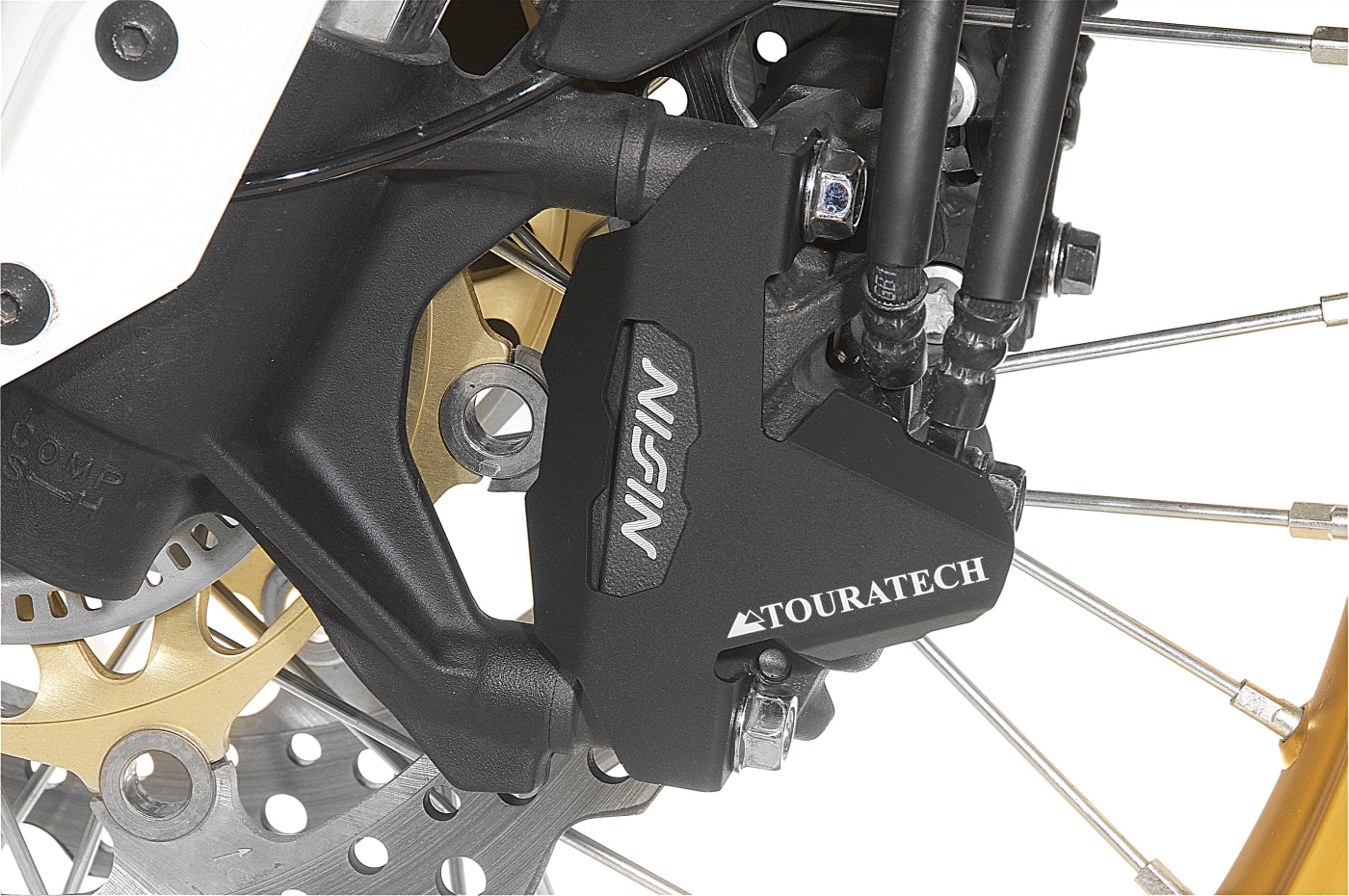 Bremssattelschutz vorn (Set), Edelstahl schwarz, für Honda CRF1100L Africa Twin / CRF1100L Adventure Sports / CRF1000L Africa Twin/ CRF1000L Adventure Sports