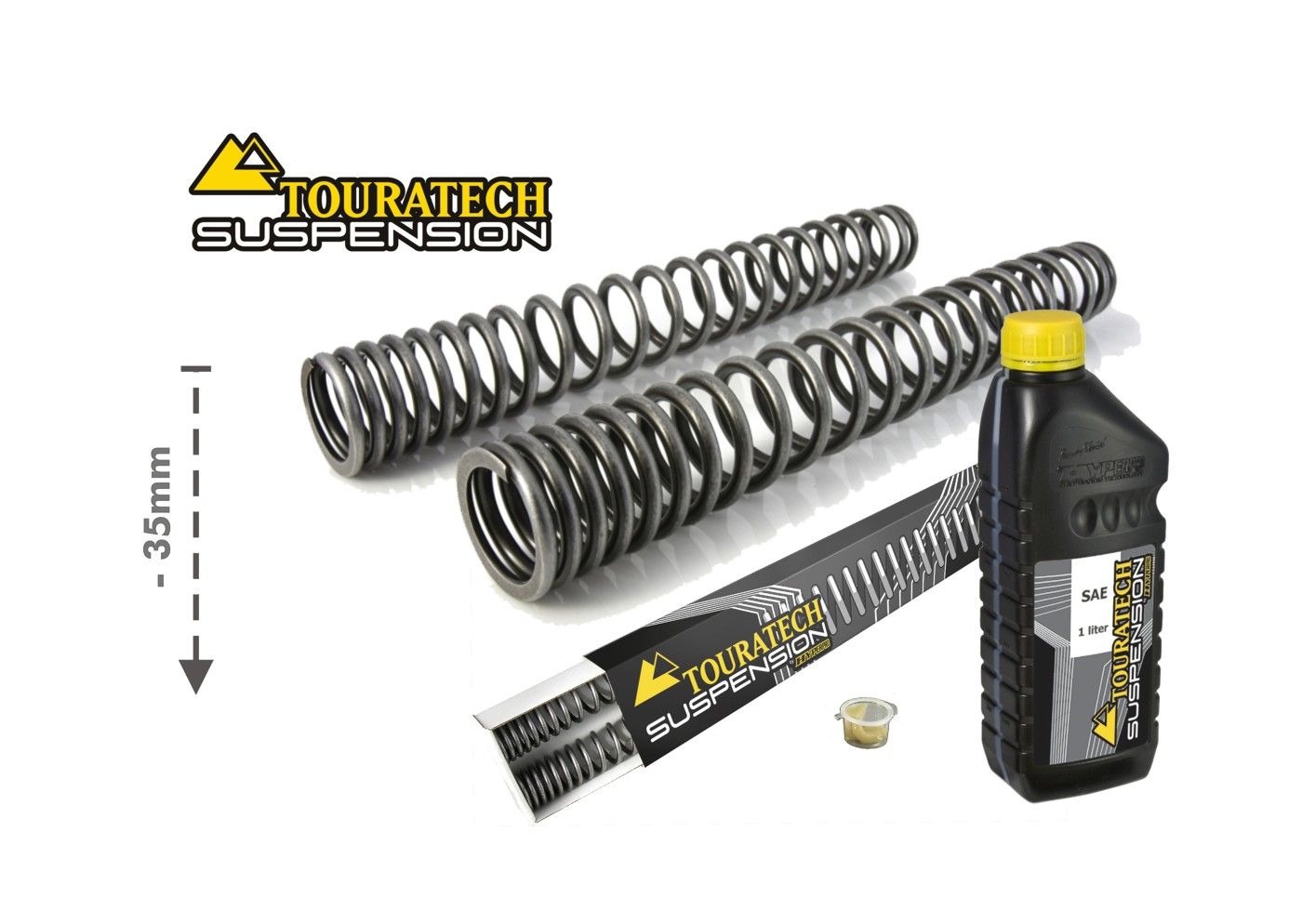 Tieferlegung um -35mm für Yamaha 700 Tenere ab 2019 Gabelfedern und Umlenkung