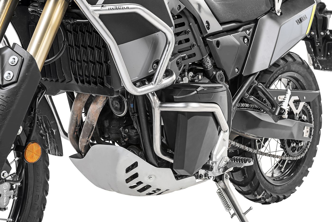 Werkzeugbox mit Motorsturzbügel - komplett - Edelstahl für Yamaha Tenere 700
