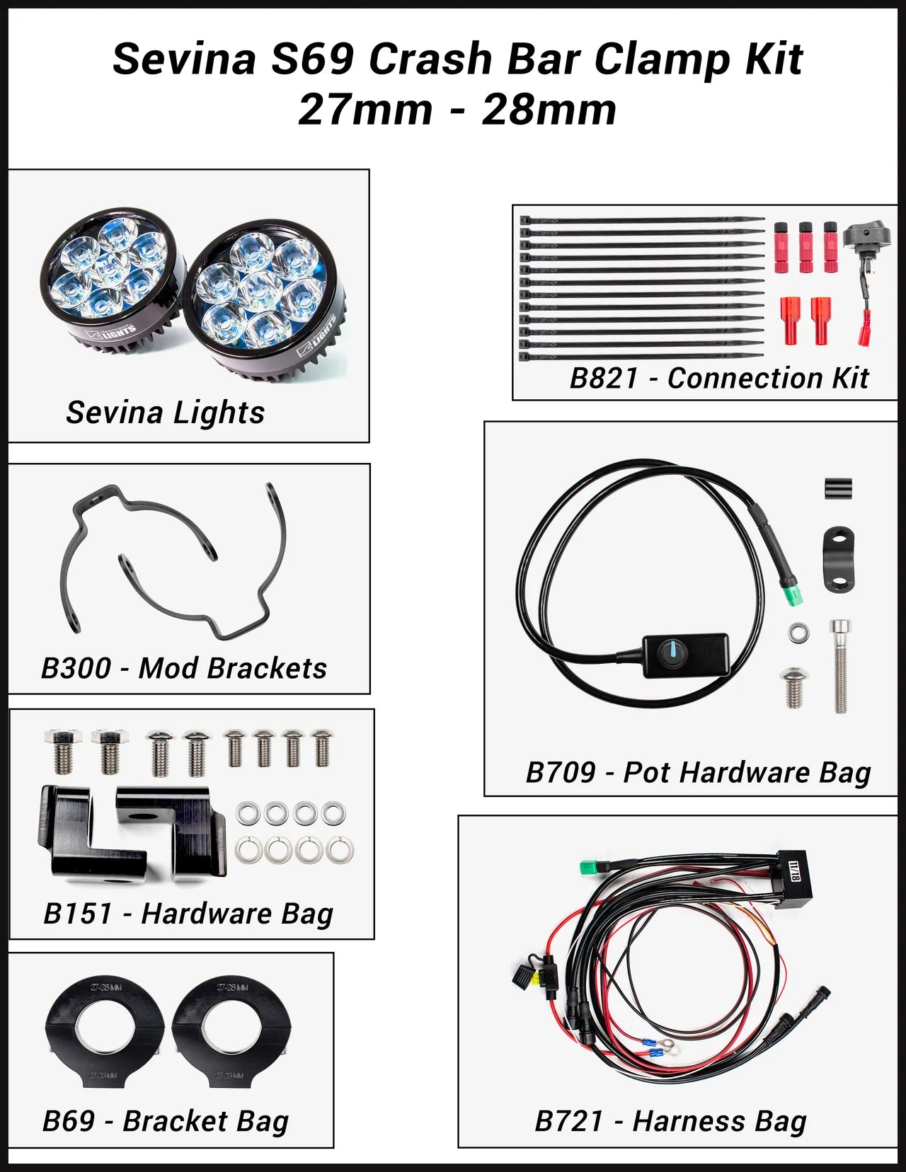 CLEARWATER LIGHtS Zusatzscheinwerfer Sevina (R1200GSAW "water-cooled")