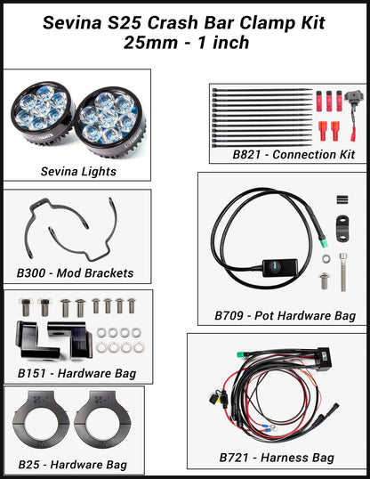 CLEARWATER LIGHtS Zusatzscheinwerfer Sevina (R1200GSAW "water-cooled")