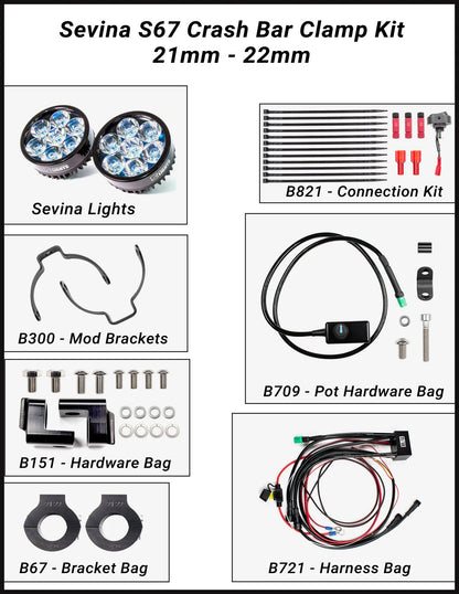 CLEARWATER LIGHtS Zusatzscheinwerfer Sevina (R1200GSAW "water-cooled")