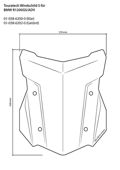 Windschild, S, transparent, für BMW R1250GS/ R1250GS Adventure/ R1200GS (LC)/ R1200GS Adventure (LC)