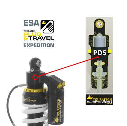 Touratech Suspension Plug & Travel-ESA Expedition SET für BMW R1200GS Model 2007-2010