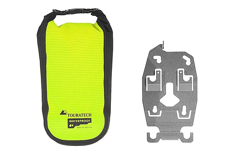 ZEGA Pro2 Zubehörhalter mit Touratech Waterproof Zusatztasche "High Visibility", Größe S