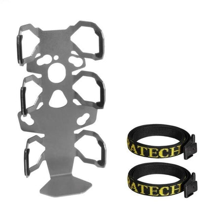 ZEGA Pro/ZEGA Mundo Zubehörhalterset Flaschenhalter einfach mit Touratech Aluminium Trinkflasche 0,6 Liter