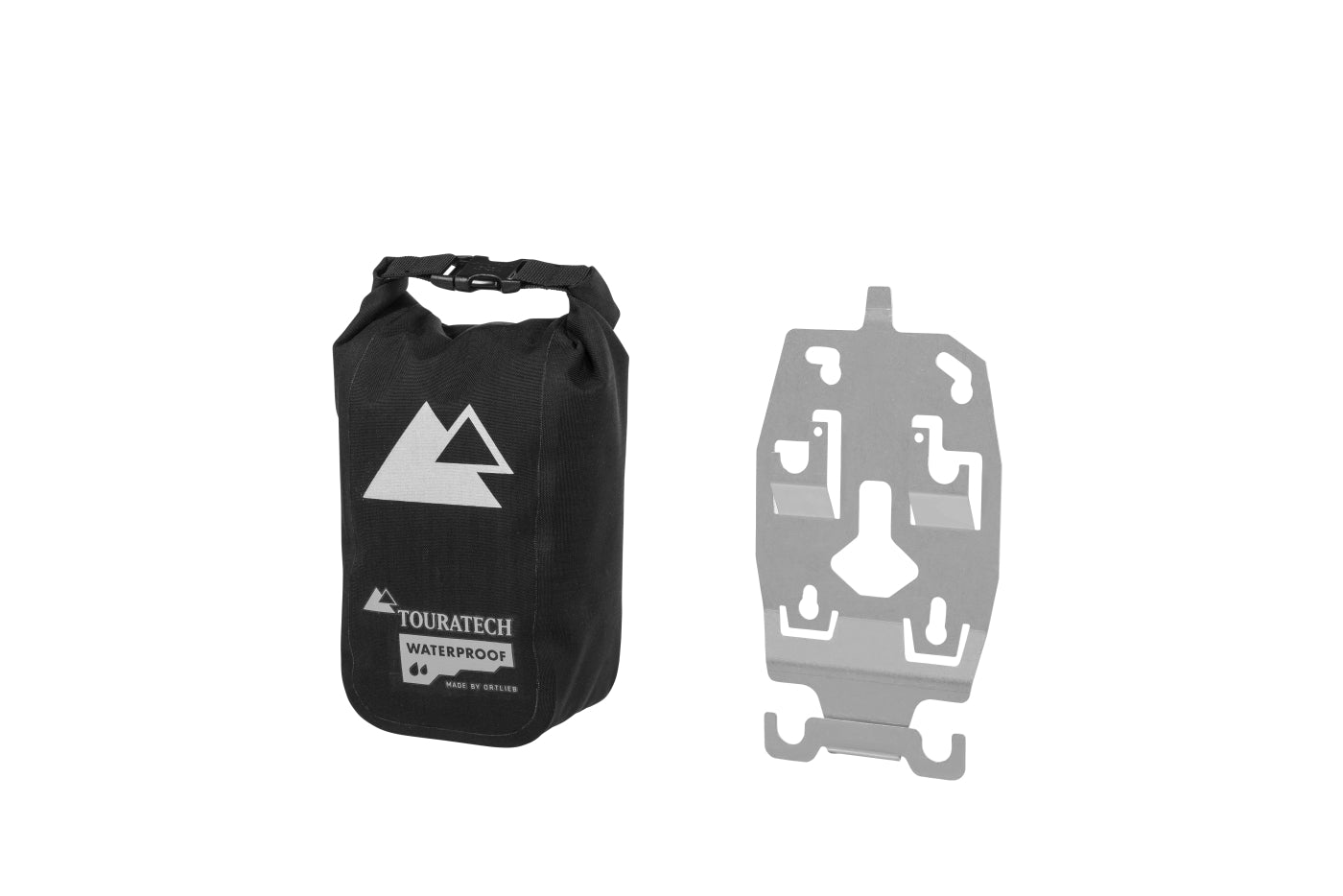 ZEGA Evo Zubehörhalter mit Touratech Waterproof Zusatztasche, Größe S