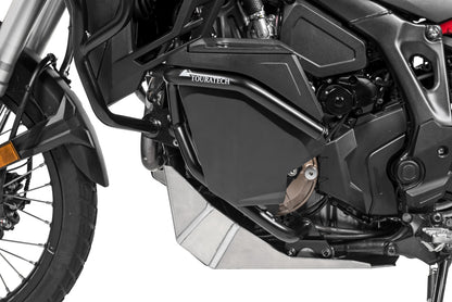Werkzeugbox mit Motorsturzbügel NO DCT - komplett - Edelstahl, schwarz für Honda CRF1100L Africa Twin / CRF1100L Adventure Sports
