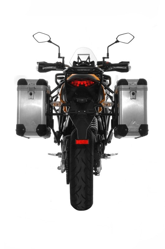 ZEGA Pro Koffersystem 31/31 Liter mit Stahlträger schwarz für Kawasaki Versys 650 (2010-2014)