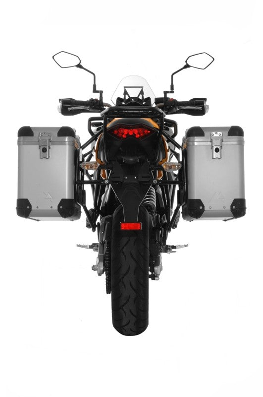 ZEGA Pro Koffersystem "And-S" 38/38 Liter mit Stahlträger schwarz für Kawasaki Versys 650 (2010-2014)