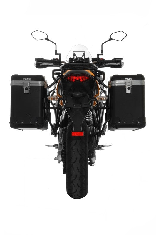 ZEGA Pro Koffersystem "And-Black" 38/38 Liter mit Stahlträger schwarz für Kawasaki Versys 650 (2010-2014)
