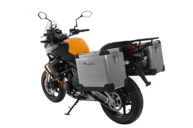 ZEGA Pro Koffersystem 45/45 Liter mit Stahlträger schwarz für Kawasaki Versys 650 (2010-2014)