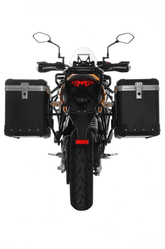 ZEGA Pro Koffersystem "And-Black" 45/45 Liter mit Stahlträger schwarz für Kawasaki Versys 650 (2010-2014)