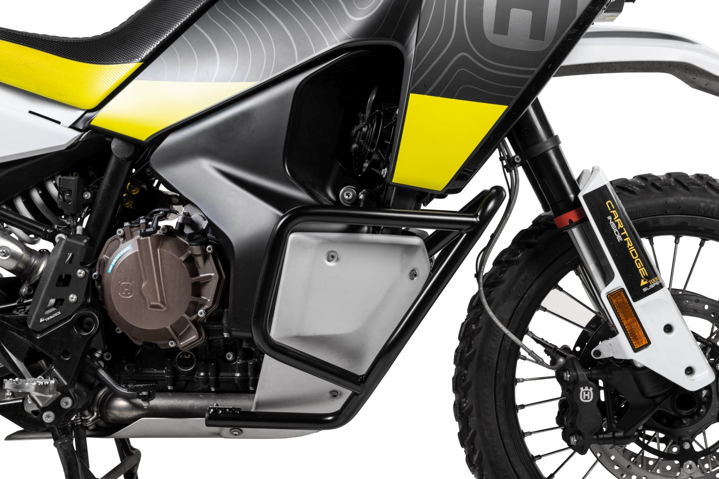 Tanksturzbügel Edelstahl Schwarz für Husqvarna Norden 901