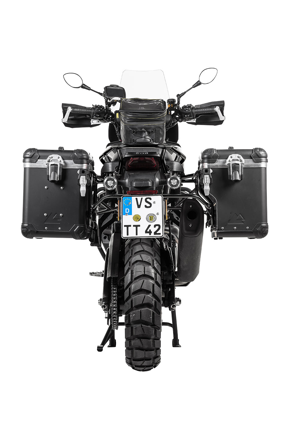 ZEGA Evo X "Premium Edition" Sondersystem "And-Black" 45/45 ltr.  mit Edelstahlträger schwarz  inkl. 2x Innentaschen und 6x Schlössern für Harley-Davidson RA1250 Pan America