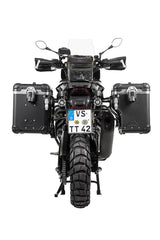 ZEGA Evo X "Premium Edition" Sondersystem "And-Black" 45/45 ltr.  mit Edelstahlträger schwarz  inkl. 2x Innentaschen und 6x Schlössern für Harley-Davidson RA1250 Pan America