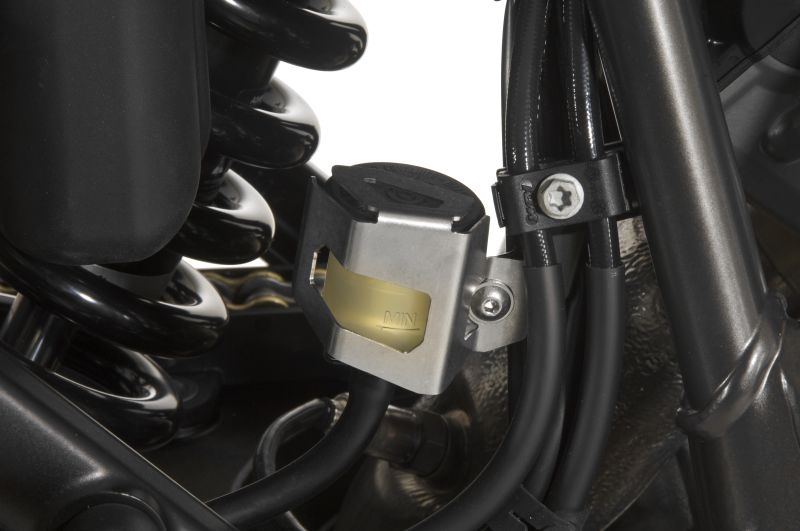 Schutz Bremsflüssigkeitsbehälter, hinten für Ducati Multistrada 1200 bis 2014, BMW F650GS / F650GS Dakar / G650GS / G650GS Sertao, KTM 1050 Adventure, 1090 Adventure, 1290 Super Adventure, 1190 Adventure(R)