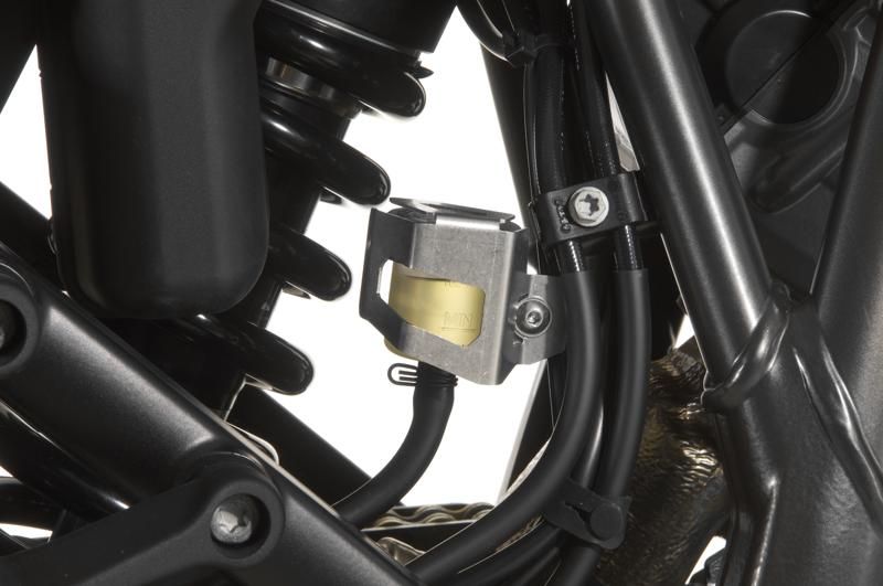 Schutz Bremsflüssigkeitsbehälter, hinten für Ducati Multistrada 1200 bis 2014, BMW F650GS / F650GS Dakar / G650GS / G650GS Sertao, KTM 1050 Adventure, 1090 Adventure, 1290 Super Adventure, 1190 Adventure(R)