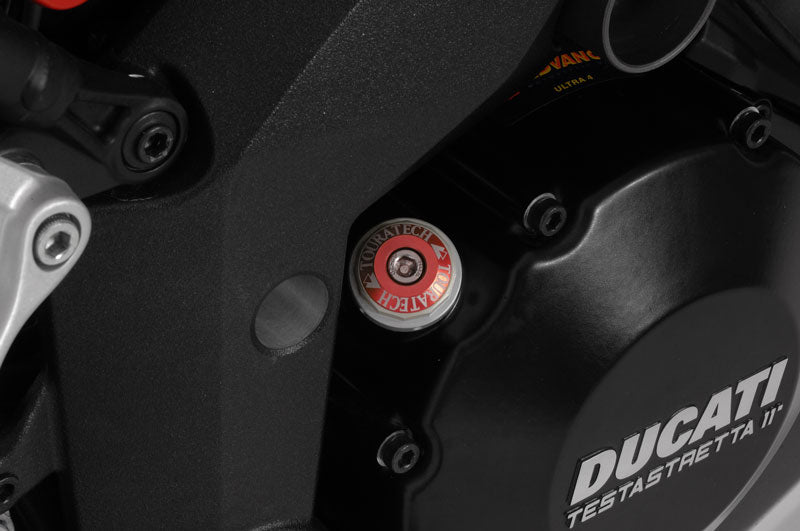 Stopfen für Öleinfüllöffnung, rot eloxiert für Ducati Multistrada 1200