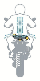 Komfortsitzbank Sozius DriRide, für Ducati Multistrada (2012-2014), atmungsaktiv