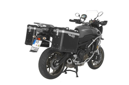 ZEGA Pro Koffersystem "And-Black" 38/38 Liter mit Edelstahlträger für Yamaha MT-09 Tracer (2015-2017)