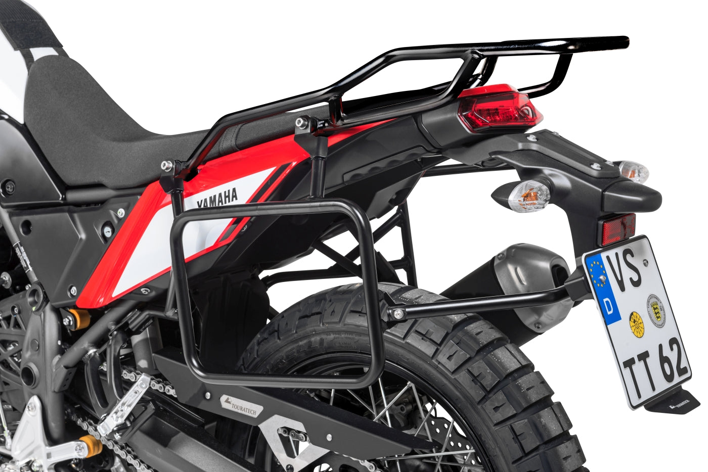 Kofferträger Edelstahl, schwarz für Yamaha Tenere 700 / World Raid