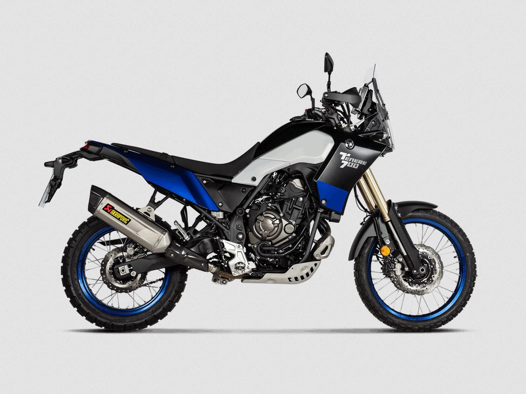 Endschalldämpfer Akrapovic slip-on, Titan, Yamaha Tenere 700 / World Raid