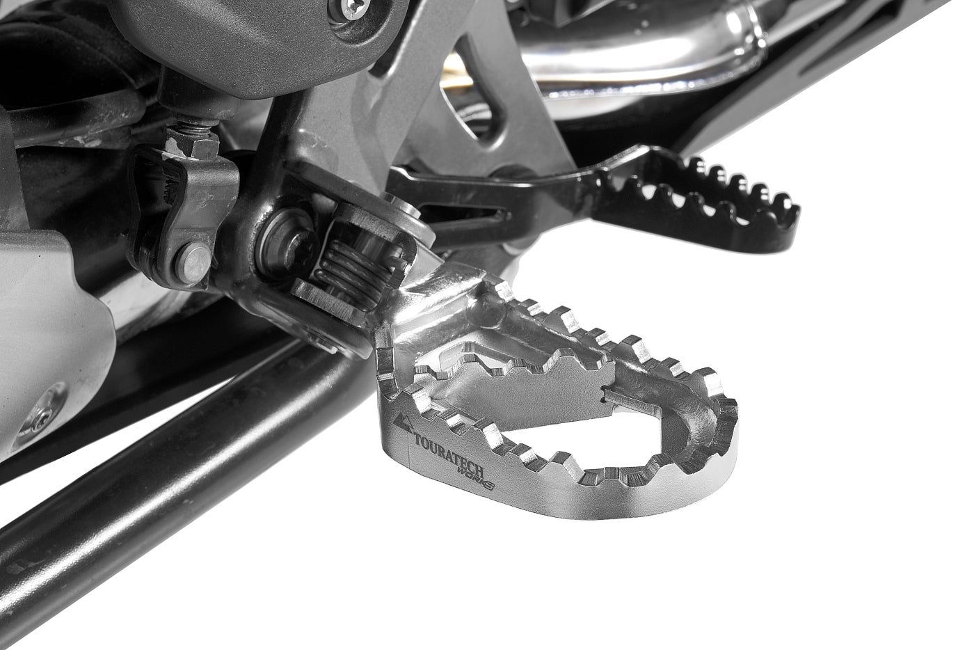 Fernreisefußrasten "Works" niedrig für BMW R1300GS, R1250GS/ Adventure, R1200GS ab 2013/ Adventure ab 2014, F850GS/ Adventure, F750GS