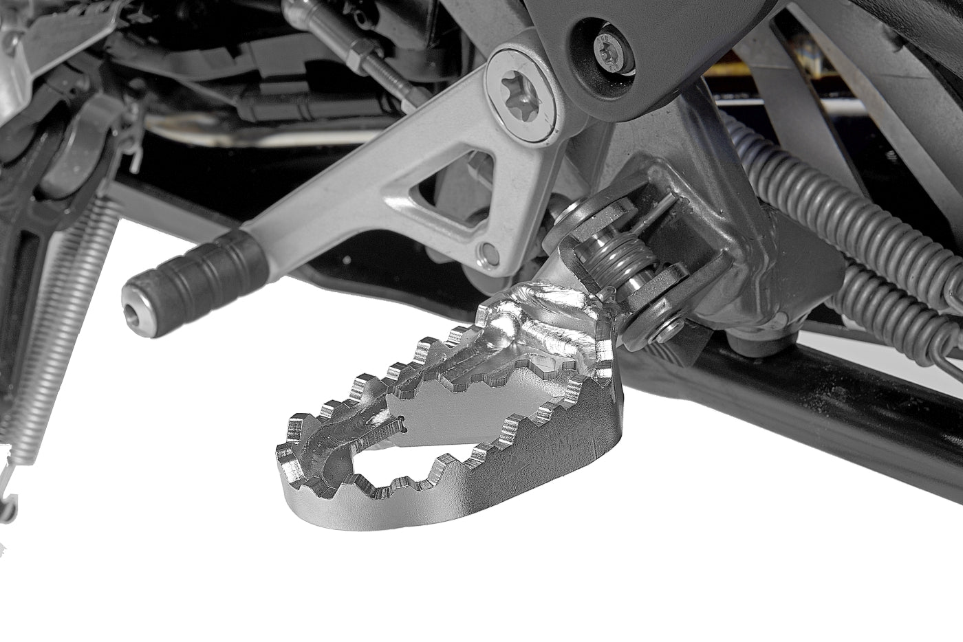 Fernreisefußrasten "Works" niedrig für BMW R1300GS, R1250GS/ Adventure, R1200GS ab 2013/ Adventure ab 2014, F850GS/ Adventure, F750GS