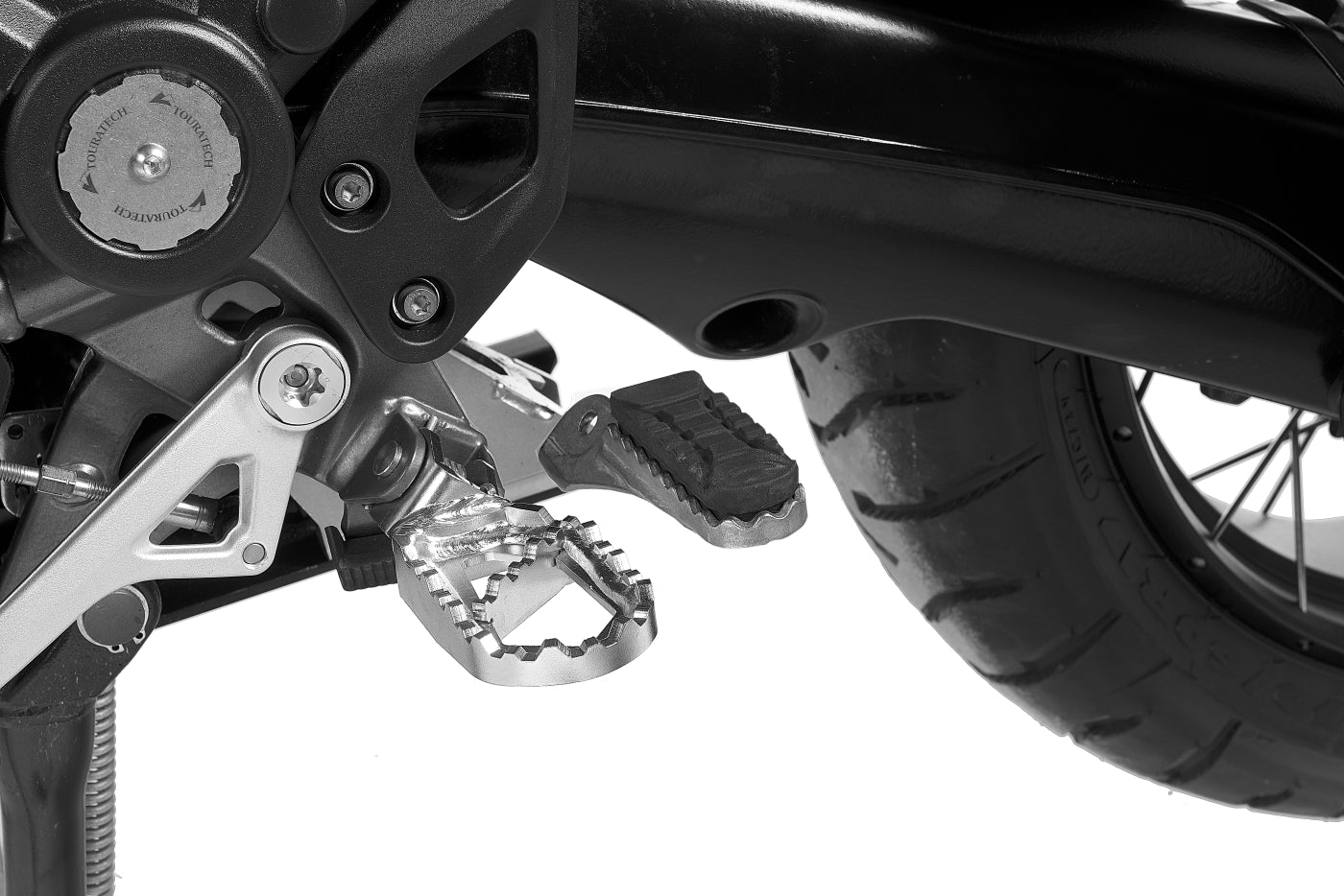 Fernreisefußrasten "Works" niedrig für BMW R1300GS, R1250GS/ Adventure, R1200GS ab 2013/ Adventure ab 2014, F850GS/ Adventure, F750GS