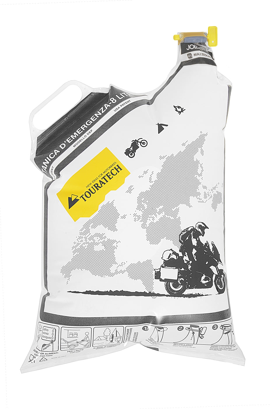 Notfall-Kraftstoffbeutel Touratech Jollytank, Einweg-Faltkanister 8L