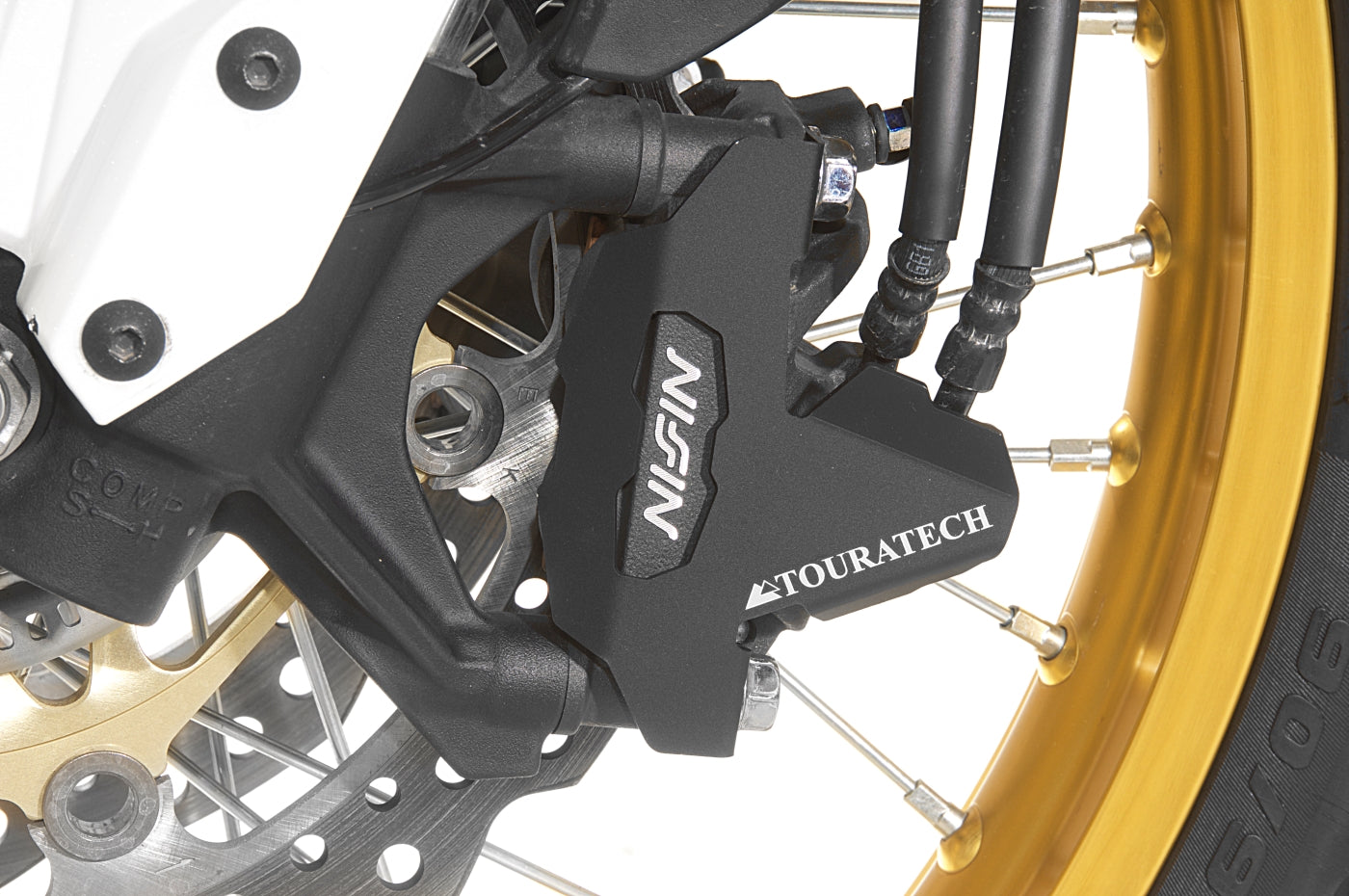 Bremssattelschutz vorn (Set), Edelstahl schwarz, für Honda CRF1100L Africa Twin / CRF1100L Adventure Sports / CRF1000L Africa Twin/ CRF1000L Adventure Sports